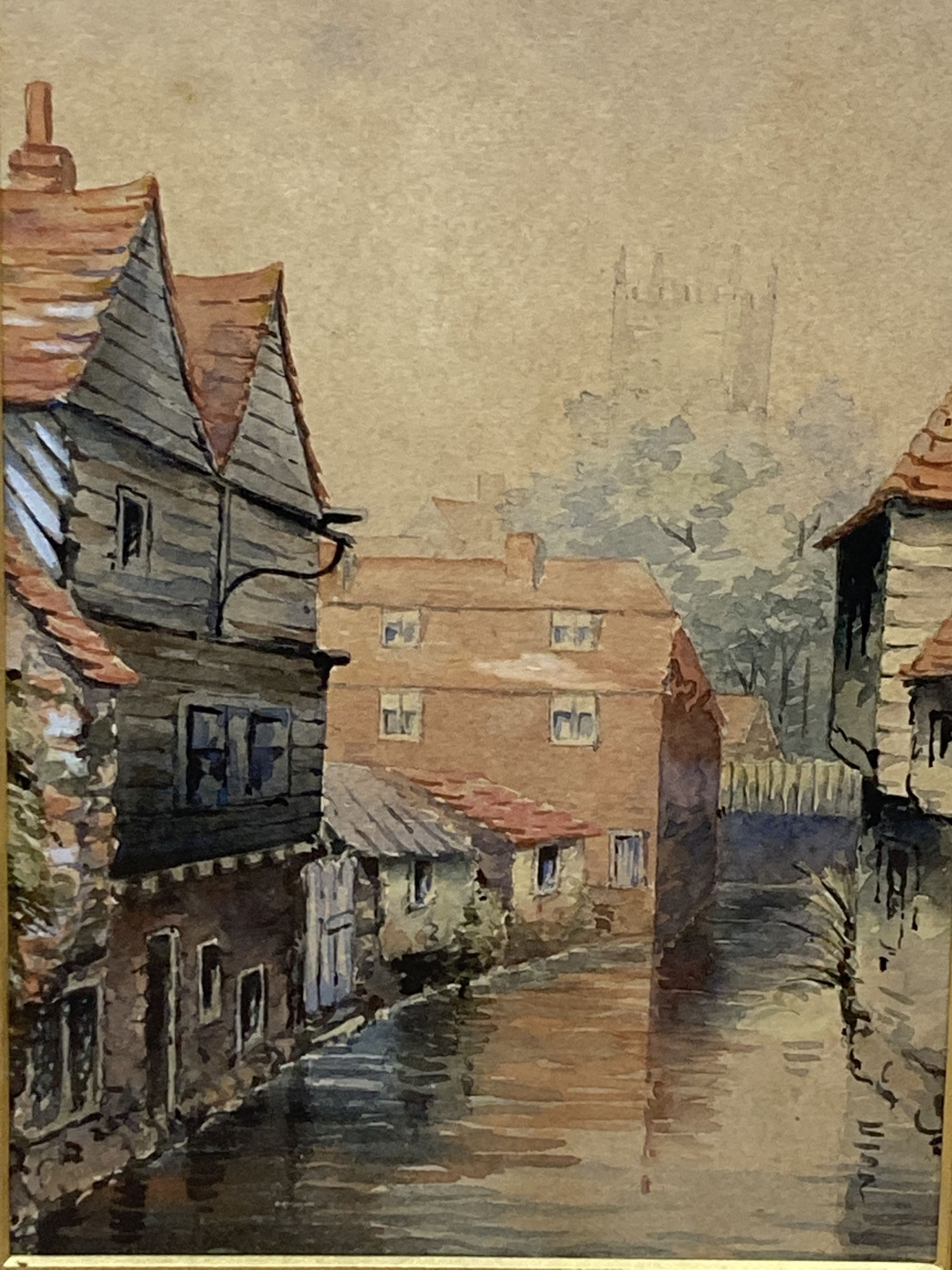 Cleo, two watercolours, Blackfriars and Kings Bridge, Canterbury, titled, dated 1889 and signed verso, each 18 x 13cm